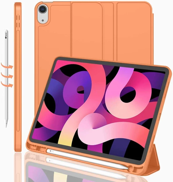 Apple iPad Air 4/5. Nesil 10.9 Kılıf Kalem Bölmeli Smart Case A2072 (10.Nesil Değildir) - 12