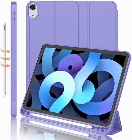 Apple iPad Air 4/5. Nesil 10.9 Kılıf Kalem Bölmeli Smart Case A2072 (10.Nesil Değildir) - 8