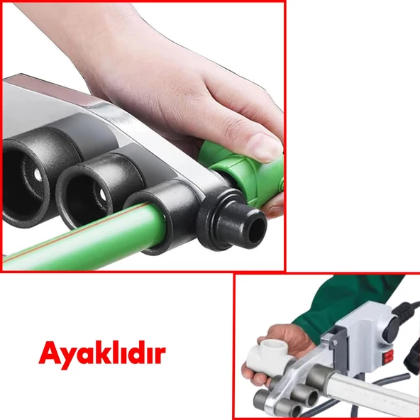 Euromax Metre Terazi Plastik Boru Kaynak Kesme Aleti Makinesi 1500 W Endüstriyel Makina Pafta Seti - 2