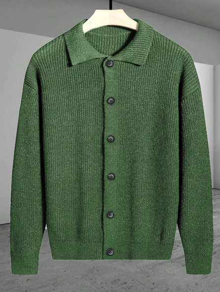 Düğme Detaylı Regular Fit Hırka - 5