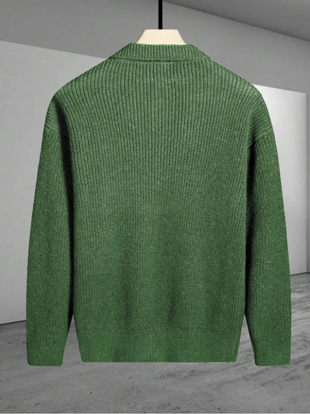 Düğme Detaylı Regular Fit Hırka - 4