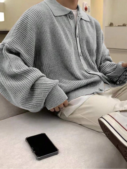 Düğme Detaylı Regular Fit Hırka - 10