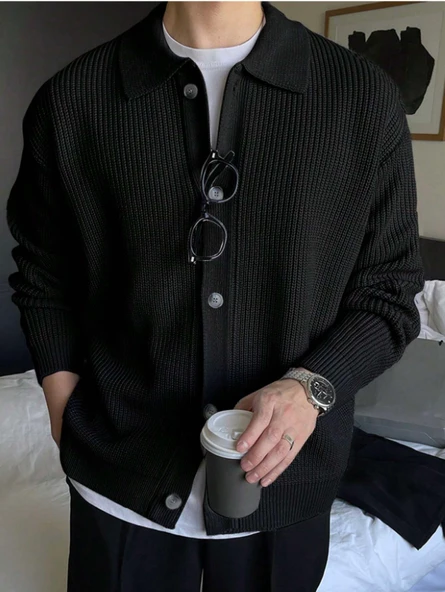 Düğme Detaylı Regular Fit Hırka