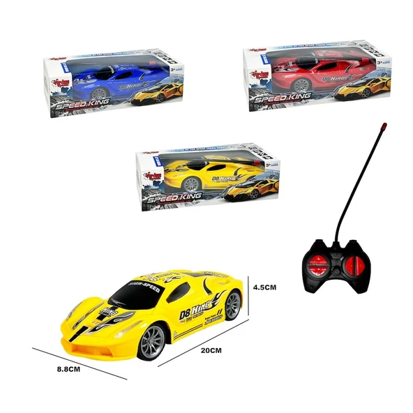 Uzaktan Kumandalı Full Fonksiyon Pilli Speed King 1:22 Ölçek Yarış Arabası - 3