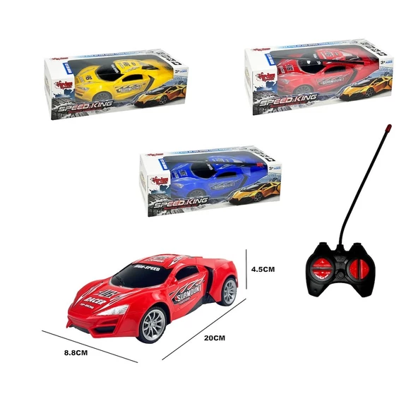 Uzaktan Kumandalı Full Fonksiyon Pilli Speed King 1:22 Ölçek Yarış Arabası - 2