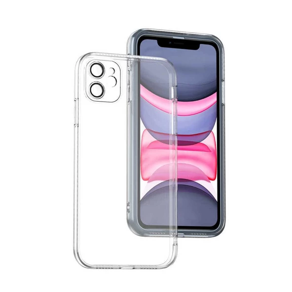 Vendas iPhone 11 Fixy Serisi Kamera Korumalı Silikon Kılıf + 5D Cam Ekran Koruyucu