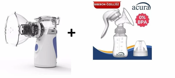 Acura Ac 4020 Taşınabilir Mesh Nebulizatör  ve Acura AC-3000 Manuel Göğüs Pompası