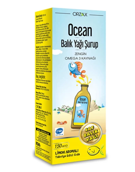 Omega 3 Limonlu Balık Yağı Şurubu 150 ml