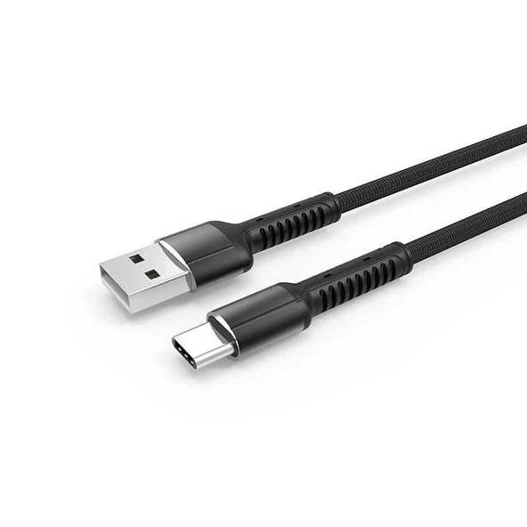 Vendas Zore-LS65 Type-C Usb 3 Metre 2.4A Quick Charge Data ve Şarj Kablosu