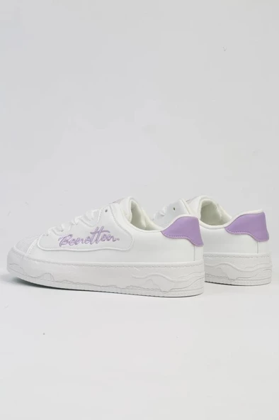 BENETTON BNİ-10102 KALIN TABAN KADIN SNEAKERS SPOR  AYAKKABI - 3