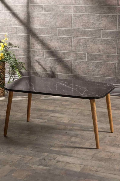 Orta Sehpa Ahşap Torna Ayak Kare - Resim 7