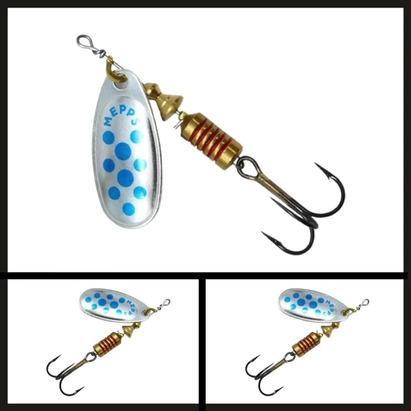 Uyguna-Yakala No:0 Comet Gümüş/mavi Noktalı-ÖKŞ.002 ürün görseli