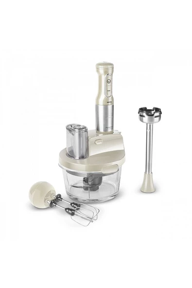 MM Prosteel 2000w Cam Mutfak Robotu Soft Cream Inox - 2