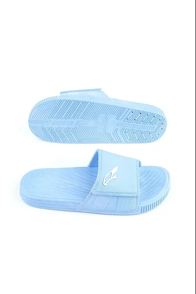 Gezer Erkek Kaymaz Terlik Balkon Plaj Havuz Islak Zemin Terliği Kartal Mavi - Resim 4