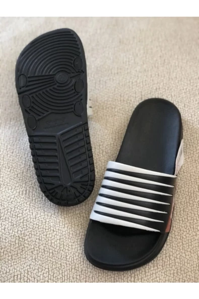 Gezer Erkek Terlik Rahat Taban Lüx Banyo Havuz Plaj Siyah 12470 - Resim 3