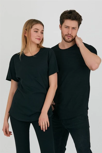 Unisex Pis Yaka Salaş T-shirt - 8