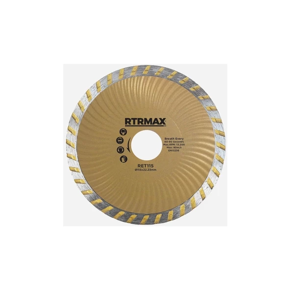 Rtrmax RET115 Turbo Kanallı Elmas Testere 115*22MM