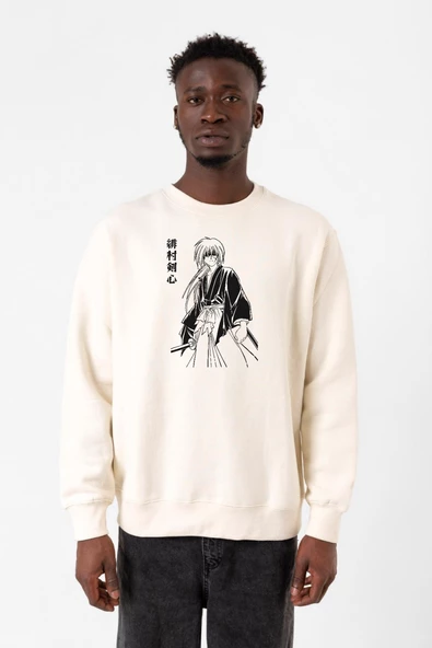 Rurouni Kenshin Poster Japan Ekru Erkek 2ip Sweatshirt ürün görseli