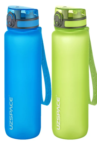 Uzspace 2'li Tritan Matara Seti 1000 ml Büyük Boy 14 Farklı Renk Seçeneği FiftyFifty - 6