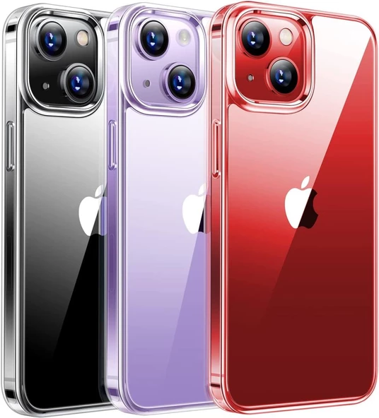 Apple iPhone 14 Plus Kılıf Anti-Fingerprint Kristal Şeffaf Sararmaz Kapak - 4