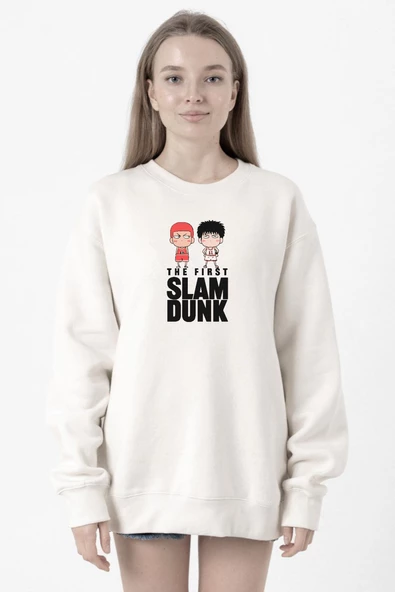 Slam Dunk First Slam Dunk Beyaz Kadın 2ip Sweatshirt ürün görseli 1
