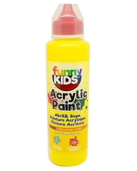 Funny Kids Akrilik Boya Sarı 500cc ürün görseli