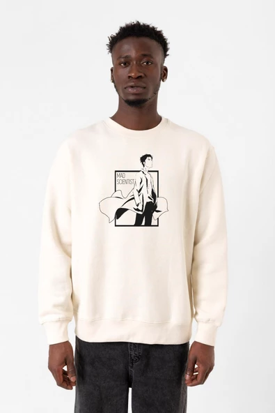 Steins Gate Rintarou Mad Scientist Ekru Erkek 2ip Sweatshirt
