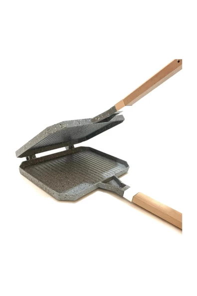 Taşhan T-0505 Greblon İç Dış Granit Ocak Üstü Tost Makinesi - 23x17 Cm - 2