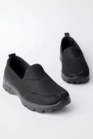 Muggo WİLLA Garantili Kadın Ortopedik Bağcıksız Nefes Alabilen Hafif Yürüyüş Sneaker Spor Ayakkabı - 5