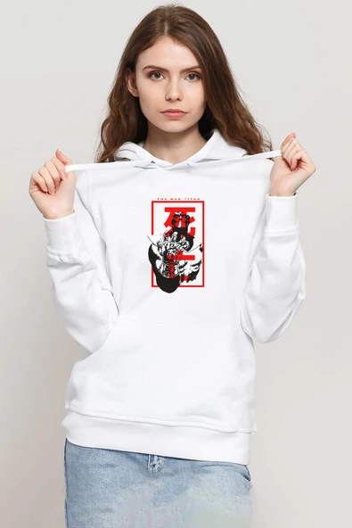 The Mad Titan Thanos Beyaz Kadın 3ip Kapşonlu Sweatshirt