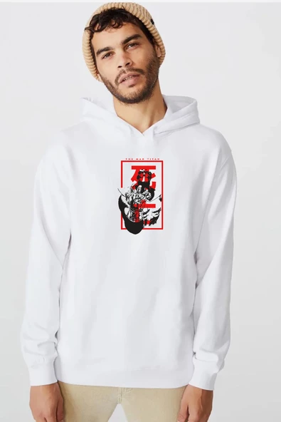 The Mad Titan Thanos Beyaz Erkek 3ip Kapşonlu  Sweatshirt