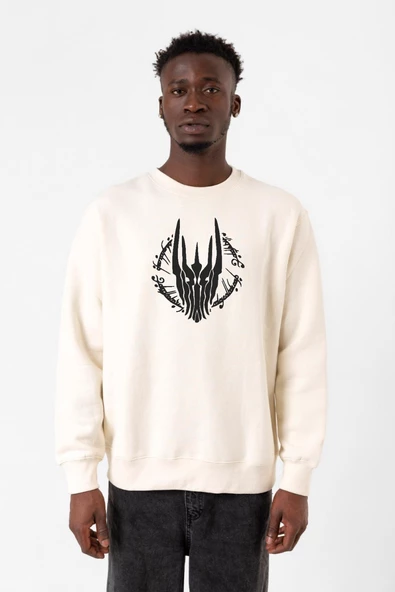 The Rings Of Power Sketch Ekru Erkek 2ip Sweatshirt