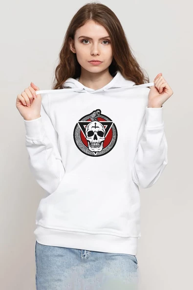 The Purge The Forever Purge Beyaz Kadın 3ip Kapşonlu Sweatshirt