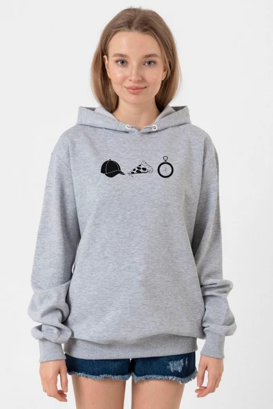 The Walking Dead Glenn Rhee Symbols Grimelanj Kadın 3ip Kapşonlu Sweatshirt ürün görseli