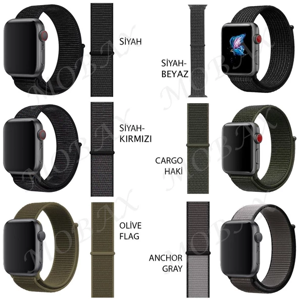 Apple Watch 10/11 42mm-38/40/41mm Kordon Hasır Band 2/3/4/5/6/se/7/8/9 - 4