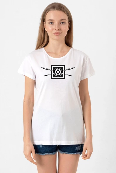 The Wheel Of Time Aiel Beyaz Kadın Bisikletyaka Tshirt