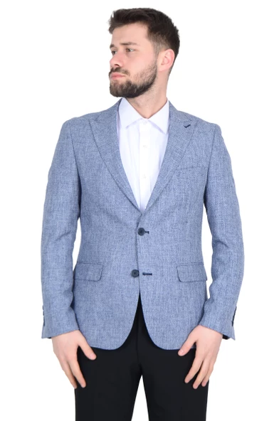 Cengiz İnler Kırçıllı Kırlangıç Yaka Slim Erkek Ceket - 4