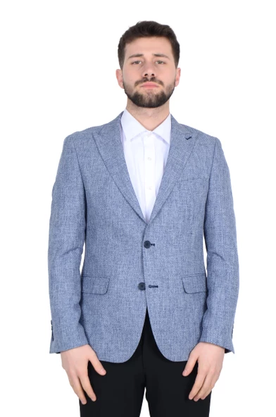 Cengiz İnler Kırçıllı Kırlangıç Yaka Slim Erkek Ceket - 6