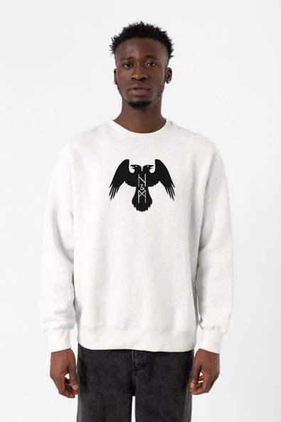 Thor's Ravens Huginn and Muninn Beyaz Erkek 2ip Sweatshirt