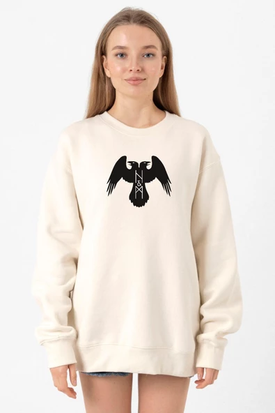 Thor's Ravens Huginn and Muninn Ekru Kadın 2ip Sweatshirt