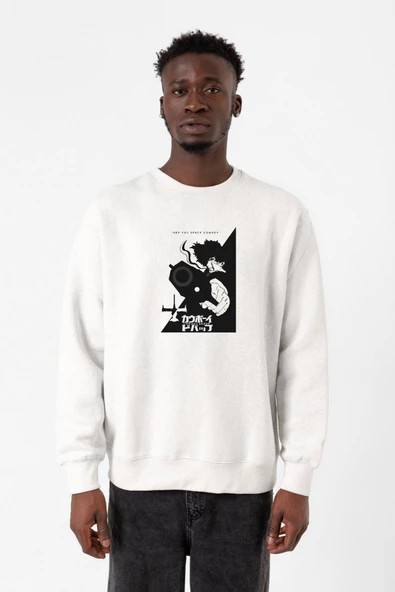 Cowboy Bebop Spike See You Space Cowboy Beyaz Erkek 2ip Sweatshirt