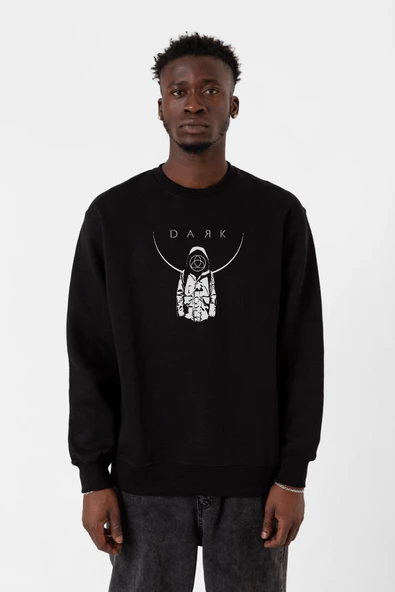 Dark Mono Siyah Erkek 2ip Sweatshirt
