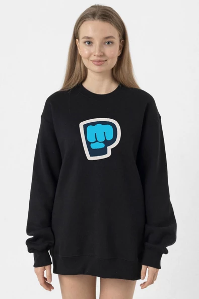 PiewDiePie Active Siyah Kadın 2ip Sweatshirt ürün görseli 1