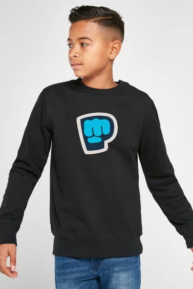 PiewDiePie Active Siyah Çocuk 2ip Sweatshirt