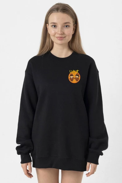 Dragon Ball Z Anime Cool Style Siyah Kadın 2ip Sweatshirt ürün görseli