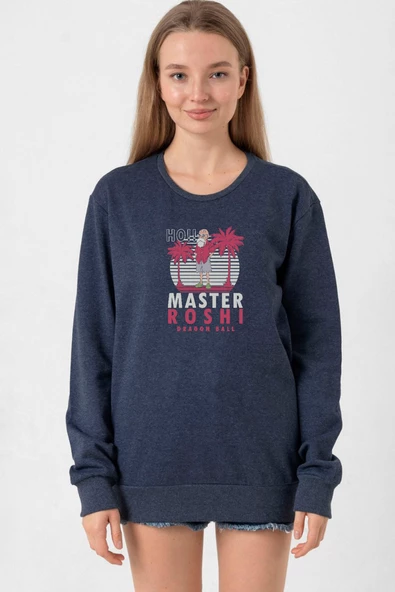 Dragon Ball Z Anime Master Roshi Ho!! İndigo Kadın 2ip Sweatshirt ürün görseli 1
