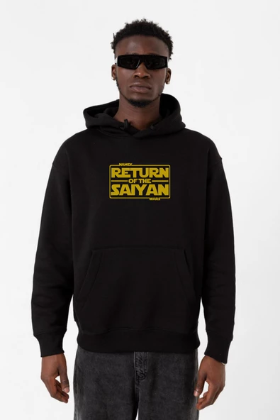 Dragon Ball Z Anime Namek Wars Siyah Erkek 3ip Kapşonlu Sweatshirt