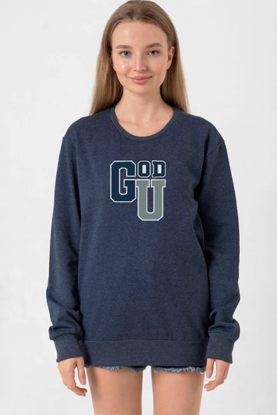 Gen V Godolkin University Abbreviation İndigo Kadın 2ip Sweatshirt ürün görseli 1