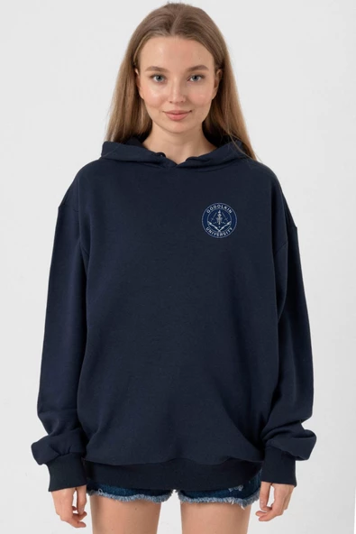 Gen V Godolkin University Emblem Lacivert Kadın 3ip Kapşonlu ürün görseli