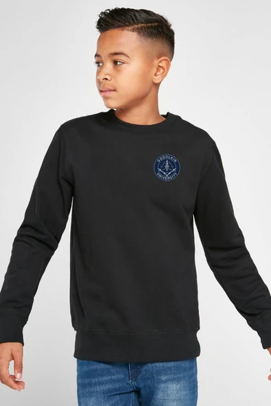 Gen V Godolkin University Emblem Siyah Çocuk 2ip Sweatshirt ürün görseli 1